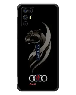 Чохол для ZTE Nubia RedMagic 6R з картинкою «Графіка — пантера та Audi»