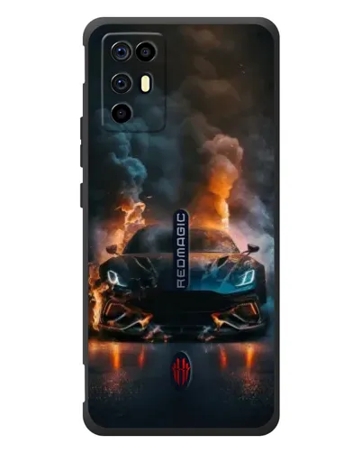 Чехол для ZTE Nubia RedMagic 6R с картинкой «Lamborghini дымная эстетика»