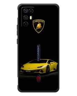 Чехол для ZTE Nubia RedMagic 6R с картинкой «Lamborghini желтый акцент»