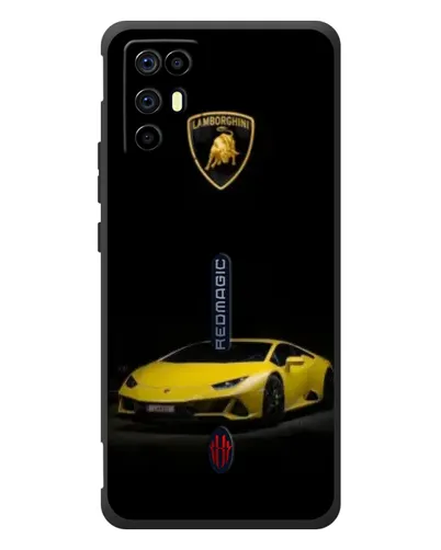 Чехол для ZTE Nubia RedMagic 6R с картинкой «Lamborghini желтый акцент»