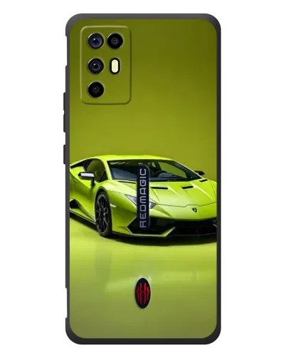 Чехол для ZTE Nubia RedMagic 6R с картинкой «Салатовый Lamborghini Huracan»