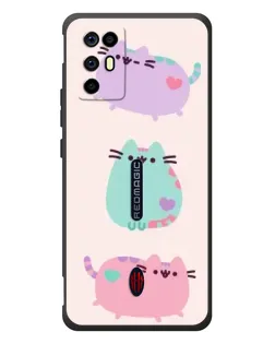 Чохол для ZTE Nubia RedMagic 6R з картинкою «Pusheen тріо»