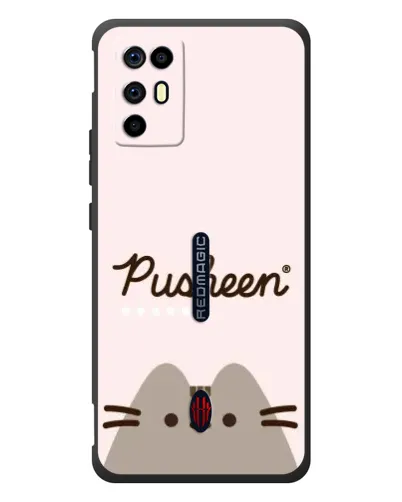Чехол для ZTE Nubia RedMagic 6R с картинкой «Pusheen логотип»