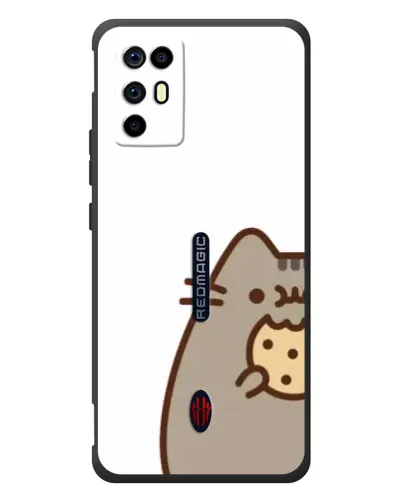Чехол для ZTE Nubia RedMagic 6R с картинкой «Пушин с печеньем»