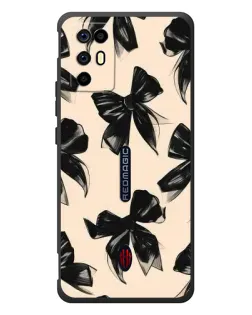 Чохол для ZTE Nubia RedMagic 6R з картинкою «Патерн чорні банти»