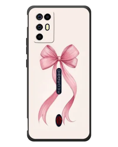 Чехол для ZTE Nubia RedMagic 6R с картинкой «Розовый бант»