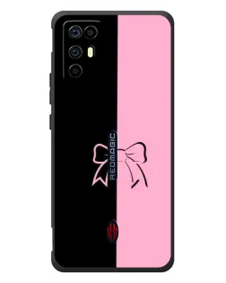 Чехол для ZTE Nubia RedMagic 6R с картинкой «Половинки банта»
