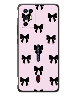 Чехол для ZTE Nubia RedMagic 6R с картинкой «Черные банты Coquette»