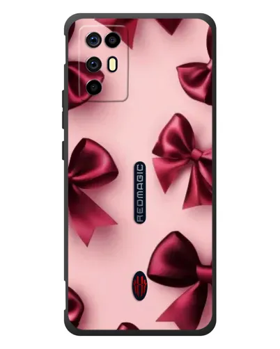 Чехол для ZTE Nubia RedMagic 6R с картинкой «Бордовый атлас»