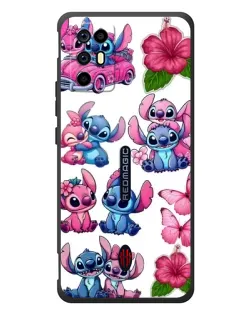 Чохол для ZTE Nubia RedMagic 6R з картинкою «Стікери Stitch та Angel»