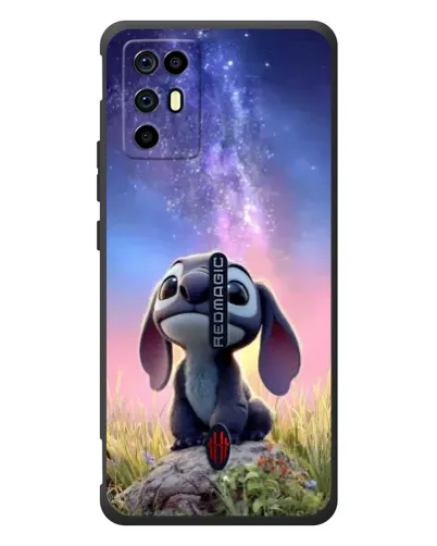 Чехол для ZTE Nubia RedMagic 6R с картинкой «Стич на рассвете»