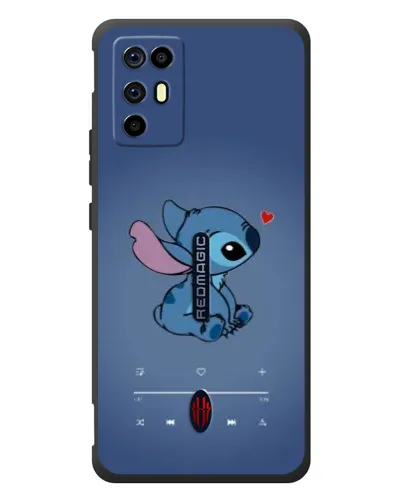 Чехол для ZTE Nubia RedMagic 6R с картинкой «Музыкальный Stitch»