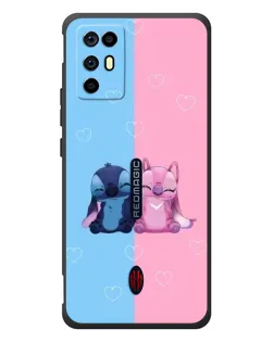 Чохол для ZTE Nubia RedMagic 6R з картинкою «Stitch та Angel Love»