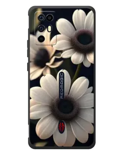 Чохол для ZTE Nubia RedMagic 6R з картинкою «Білі маргаритки макро»