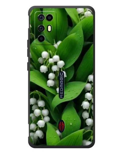 Чехол для ZTE Nubia RedMagic 6R с картинкой «Ландыши в зелени»