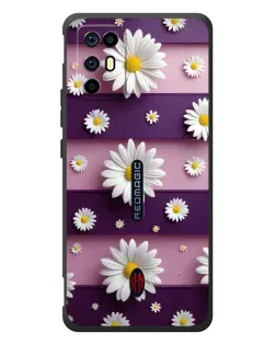 Чохол для ZTE Nubia RedMagic 6R з картинкою «Ромашки на фіолетовому»
