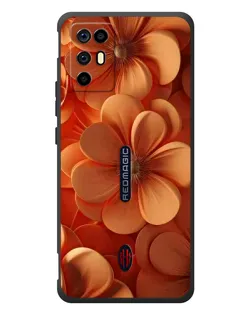 Чохол для ZTE Nubia RedMagic 6R з картинкою «Помаранчева макро квітка»
