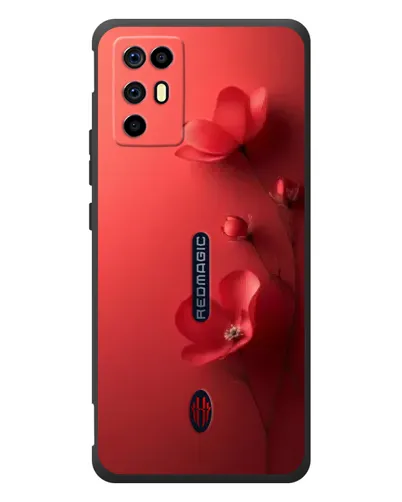 Чехол для ZTE Nubia RedMagic 6R с картинкой «Маковые соцветия»