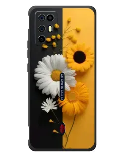 Чохол для ZTE Nubia RedMagic 6R з картинкою «Соняшник та ромашка»