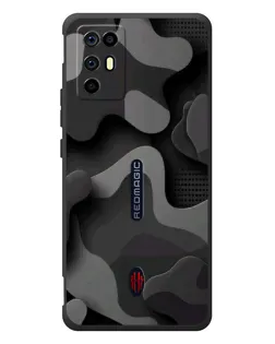 Чохол для ZTE Nubia RedMagic 6R з картинкою «Темний абстрактний камуфляж»