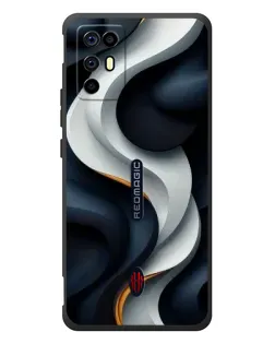 Чохол для ZTE Nubia RedMagic 6R з картинкою «Об'ємні чорно-білі стрічки»