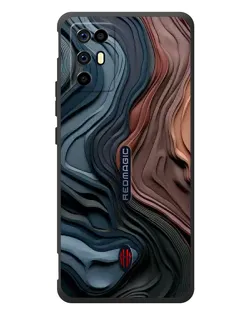 Чехол для ZTE Nubia RedMagic 6R с картинкой «Цветные волны каньона»