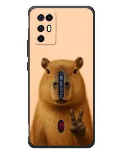 Чохол для ZTE Nubia RedMagic 6R з картинкою «Капібара вікторія»