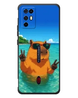 Чохол для ZTE Nubia RedMagic 6R з картинкою «Морська капібара»