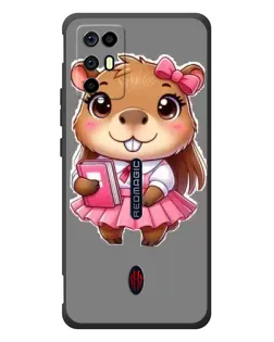 Чохол для ZTE Nubia RedMagic 6R з картинкою «Дівчинка капібара»
