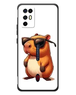 Чохол для ZTE Nubia RedMagic 6R з картинкою «Капібара в окулярах»