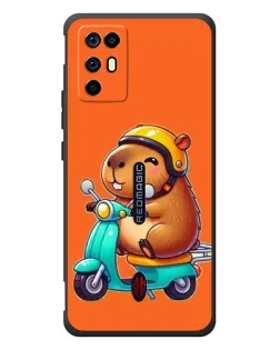 Чохол для ZTE Nubia RedMagic 6R з картинкою «Капібара на скутері»