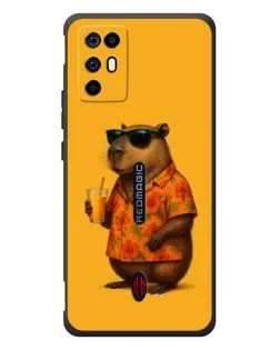 Чохол для ZTE Nubia RedMagic 6R з картинкою «Капібара на відпочинку»