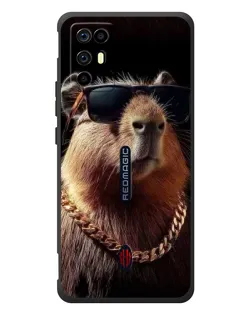 Чохол для ZTE Nubia RedMagic 6R з картинкою «Капібара золотий ланцюг»
