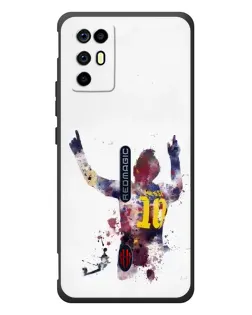 Чехол для ZTE Nubia RedMagic 6R с картинкой «Акварельный Месси Барселона»