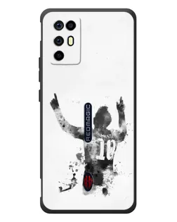Чохол для ZTE Nubia RedMagic 6R з картинкою «Чорно-білий силует Мессі»