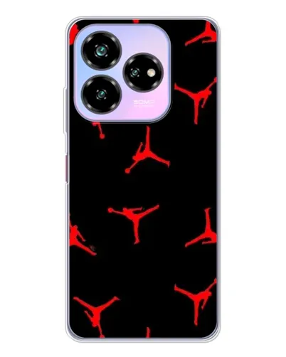 Чехол для ZTE Nubia V60 Design с картинкой «Jordan Red Pattern»