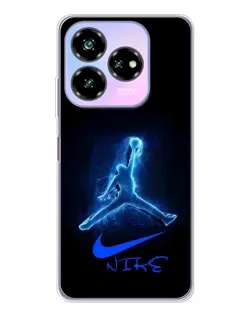 Чехол для ZTE Nubia V60 Design с картинкой «Jordan Neon Blue» Чехол для ZTE Nubia V60 Design с картинкой «Jordan Neon Blue»