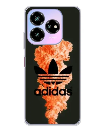Чехол для ZTE Nubia V60 Design с картинкой «Оранжевый дым Adidas»
