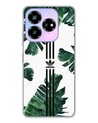 Чехол для ZTE Nubia V60 Design с картинкой «Пальмовые листья адидас»