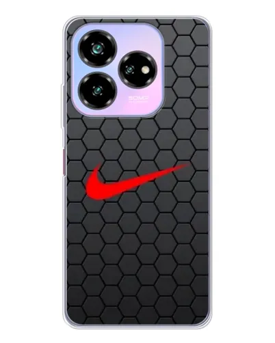 Чехол для ZTE Nubia V60 Design с картинкой «Nike — карбоновая сетка»