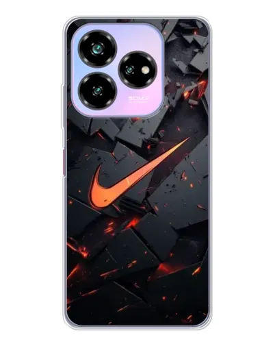 Чехол для ZTE Nubia V60 Design с картинкой «Nike — эффект разломов»