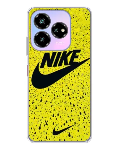 Чехол для ZTE Nubia V60 Design с картинкой «Желтый текстурный Nike»