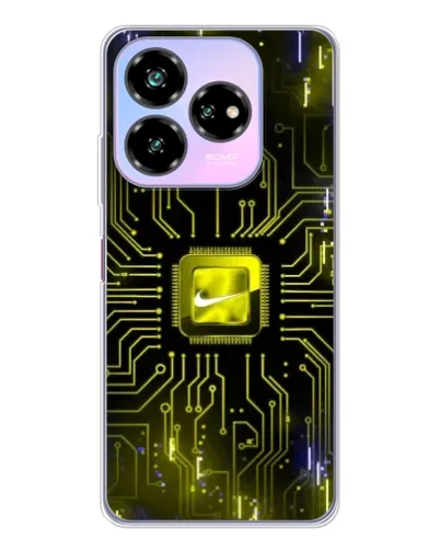 Чехол для ZTE Nubia V60 Design с картинкой «Nike — золотая искра»