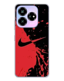 Чехол для ZTE Nubia V60 Design с картинкой «Красные брызги Nike» Чехол для ZTE Nubia V60 Design с картинкой «Красные брызги Nike»