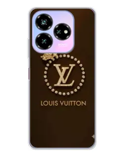 Чехол для ZTE Nubia V60 Design с картинкой «LV — золотая печать»