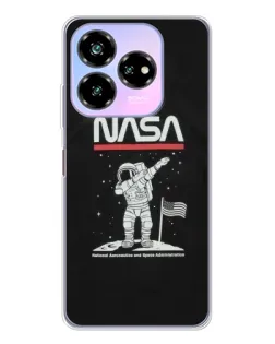 Чехол для ZTE Nubia V60 Design с картинкой «NASA — шагаем по Луне» Чехол для ZTE Nubia V60 Design с картинкой «NASA — шагаем по Луне»