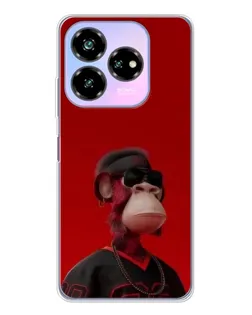 Чехол для ZTE Nubia V60 Design с картинкой «Bored Ape в красном» Чехол для ZTE Nubia V60 Design с картинкой «Bored Ape в красном»