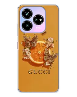 Чехол для ZTE Nubia V60 Design с картинкой «Gucci — золотые бабочки» Чехол для ZTE Nubia V60 Design с картинкой «Gucci — золотые бабочки»