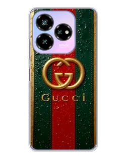 Чехол для ZTE Nubia V60 Design с картинкой «Gucci — фирменная полоса и золото» Чехол для ZTE Nubia V60 Design с картинкой «Gucci — фирменная полоса и золото»