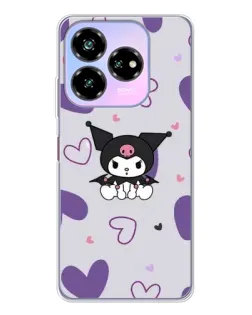 Чохол для ZTE Nubia V60 Design з картинкою «Kuromi та лавандові серця»